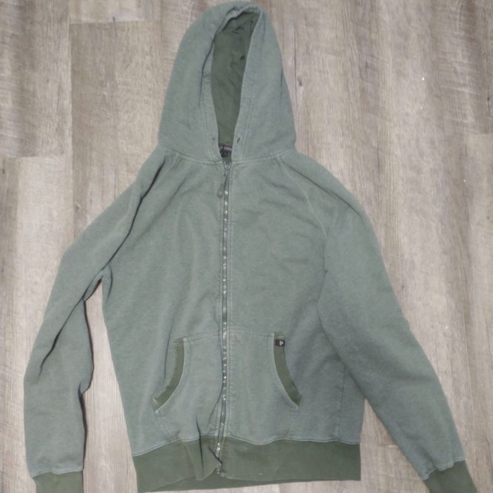 Pact Organic Full-Zip Hoodie, Sage Green